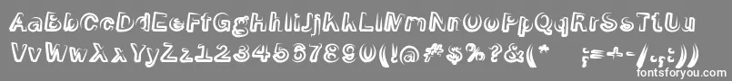 SmokeScreenobl-Schriftart – Weiße Schriften auf grauem Hintergrund