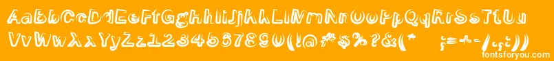 フォントSmokeScreenobl – オレンジの背景に白い文字