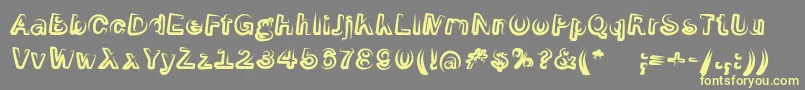 SmokeScreenobl Font – Yellow Fonts on Gray Background