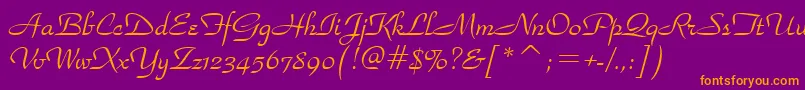 StParkAvenue Font – Orange Fonts on Purple Background