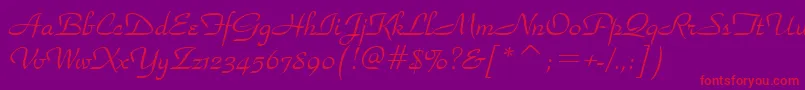 StParkAvenue Font – Red Fonts on Purple Background