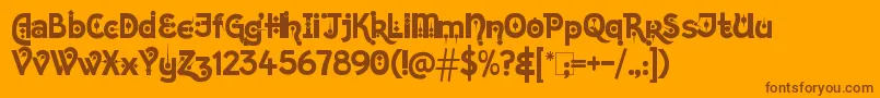 KingthingsChimaera Font – Brown Fonts on Orange Background