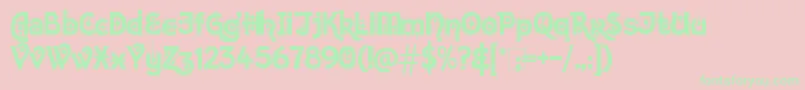 KingthingsChimaera Font – Green Fonts on Pink Background