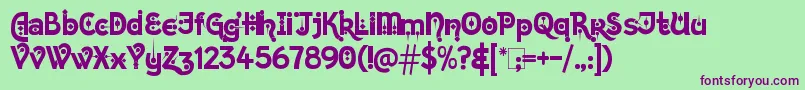 KingthingsChimaera Font – Purple Fonts on Green Background