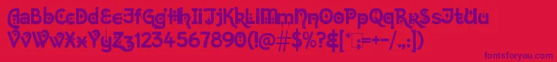 KingthingsChimaera Font – Purple Fonts on Red Background