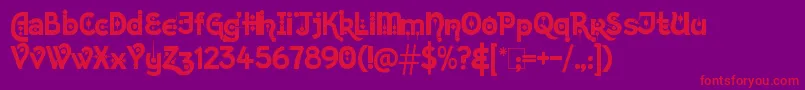 KingthingsChimaera Font – Red Fonts on Purple Background