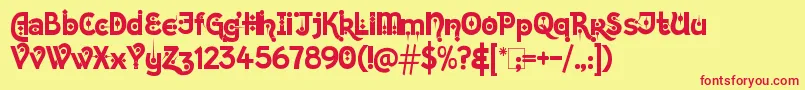 KingthingsChimaera Font – Red Fonts on Yellow Background