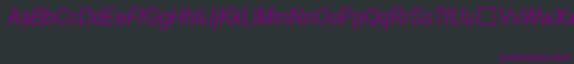 Шрифт ArialNarrowSpecialG1Italic – фиолетовые шрифты на чёрном фоне