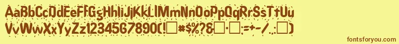 OsgoodRegular Font – Brown Fonts on Yellow Background