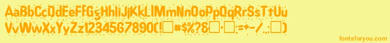 OsgoodRegular Font – Orange Fonts on Yellow Background