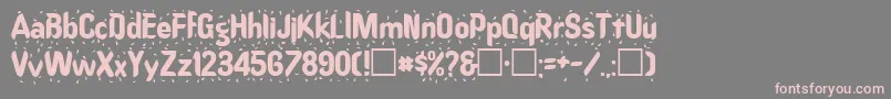 フォントOsgoodRegular – 灰色の背景にピンクのフォント