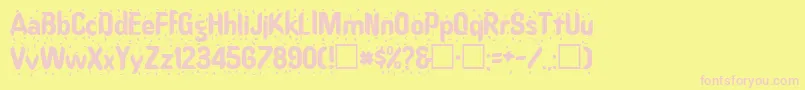 OsgoodRegular Font – Pink Fonts on Yellow Background