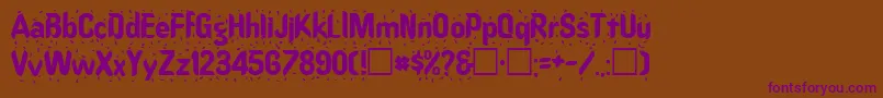 OsgoodRegular Font – Purple Fonts on Brown Background