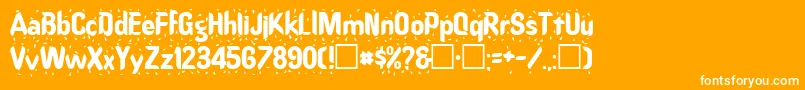 OsgoodRegular Font – White Fonts on Orange Background