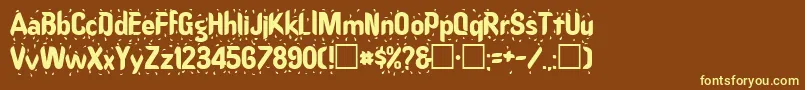 OsgoodRegular Font – Yellow Fonts on Brown Background