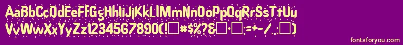 OsgoodRegular Font – Yellow Fonts on Purple Background
