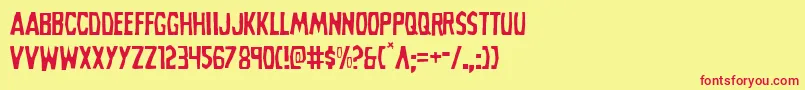 Grimghostlight Font – Red Fonts on Yellow Background