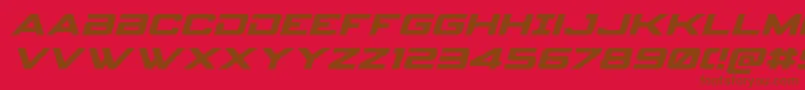 Spyagencyv3expandital Font – Brown Fonts on Red Background