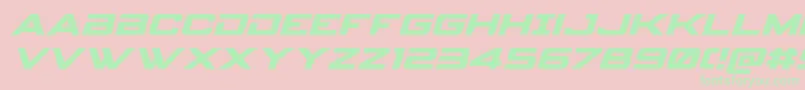 Spyagencyv3expandital Font – Green Fonts on Pink Background