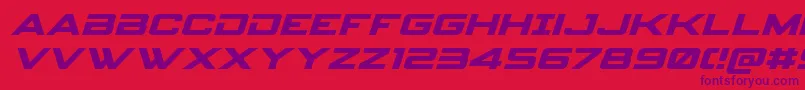 Spyagencyv3expandital Font – Purple Fonts on Red Background