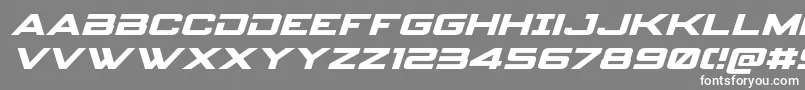 Spyagencyv3expandital Font – White Fonts on Gray Background