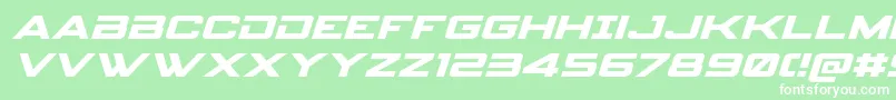 フォントSpyagencyv3expandital – 緑の背景に白い文字