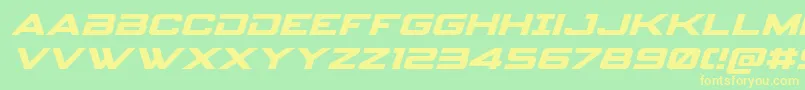 Spyagencyv3expandital Font – Yellow Fonts on Green Background