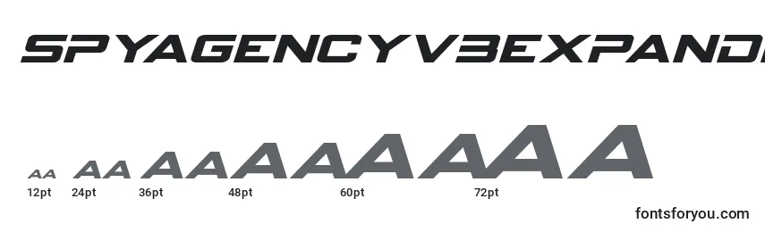Размеры шрифта Spyagencyv3expandital