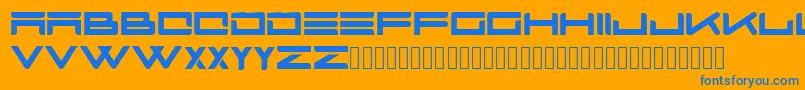 Boastfont-Schriftart – Blaue Schriften auf orangefarbenem Hintergrund