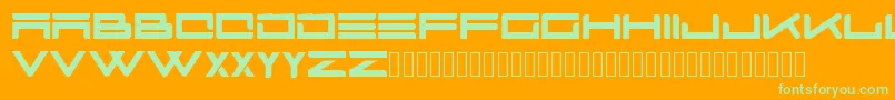 Boastfont Font – Green Fonts on Orange Background