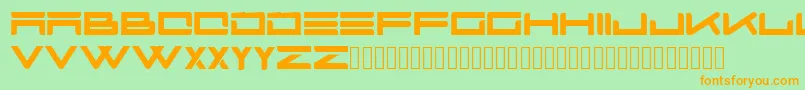 Boastfont Font – Orange Fonts on Green Background