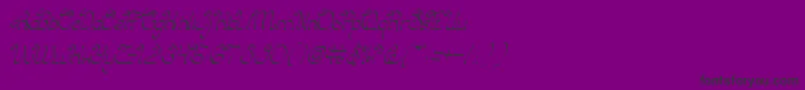 Fonte CharmingPrince – fontes pretas em um fundo violeta