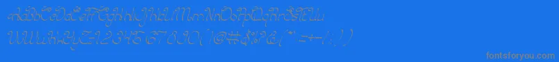 フォントCharmingPrince – 青い背景に灰色の文字