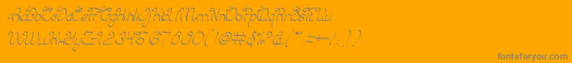 CharmingPrince-Schriftart – Graue Schriften auf orangefarbenem Hintergrund