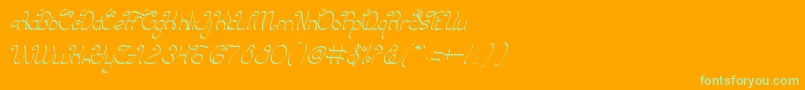CharmingPrince Font – Green Fonts on Orange Background