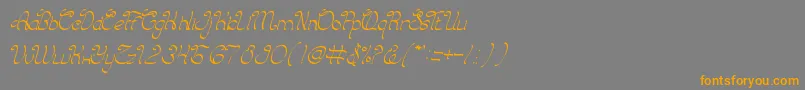 CharmingPrince Font – Orange Fonts on Gray Background