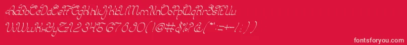 CharmingPrince Font – Pink Fonts on Red Background
