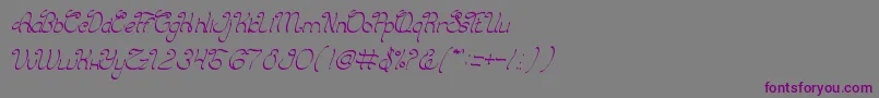 CharmingPrince-Schriftart – Violette Schriften auf grauem Hintergrund