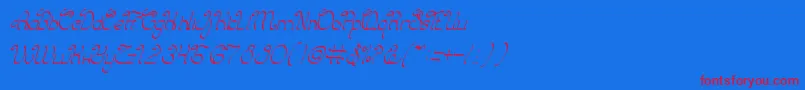 CharmingPrince Font – Red Fonts on Blue Background