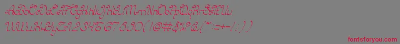 フォントCharmingPrince – 赤い文字の灰色の背景