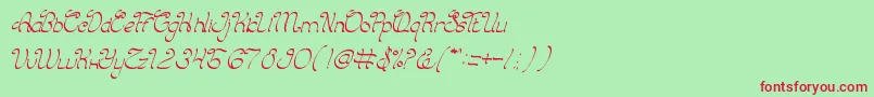 CharmingPrince Font – Red Fonts on Green Background