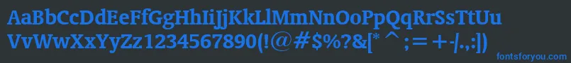 OrandaBoldBt Font – Blue Fonts on Black Background