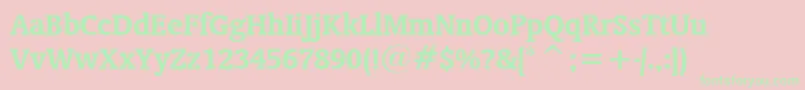 OrandaBoldBt Font – Green Fonts on Pink Background