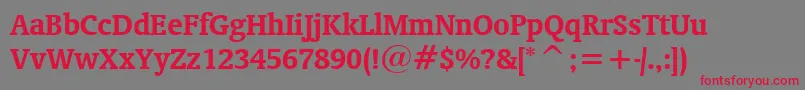 OrandaBoldBt Font – Red Fonts on Gray Background