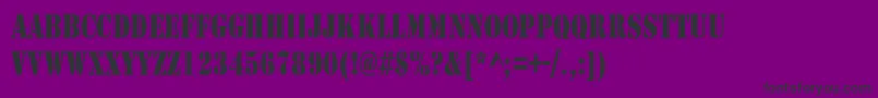 RudyCondensed Font – Black Fonts on Purple Background