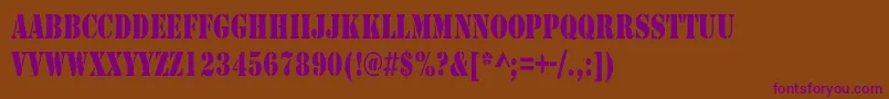 En savoir plus sur la police RudyCondensed Police RudyCondensed – polices violettes sur fond brun