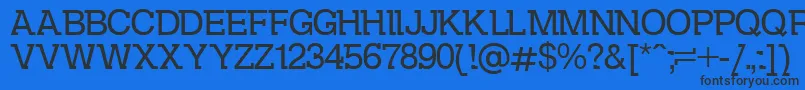 DsKolovrat Font – Black Fonts on Blue Background