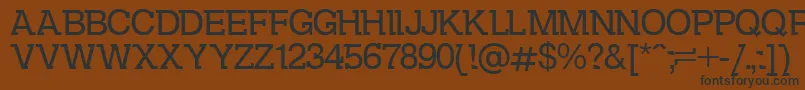 DsKolovrat Font – Black Fonts on Brown Background