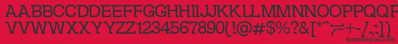 DsKolovrat Font – Black Fonts on Red Background