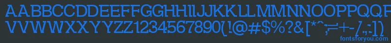 DsKolovrat Font – Blue Fonts on Black Background